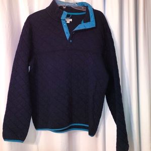 NWT Merona Quilted Navy Pullover